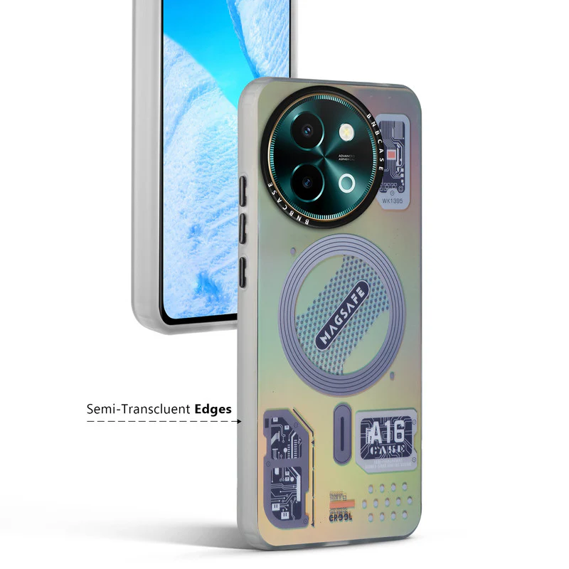 Colorful Reflective Circuit Prints Hard Back Protector Case For Vivo Y58 5G - Image 38