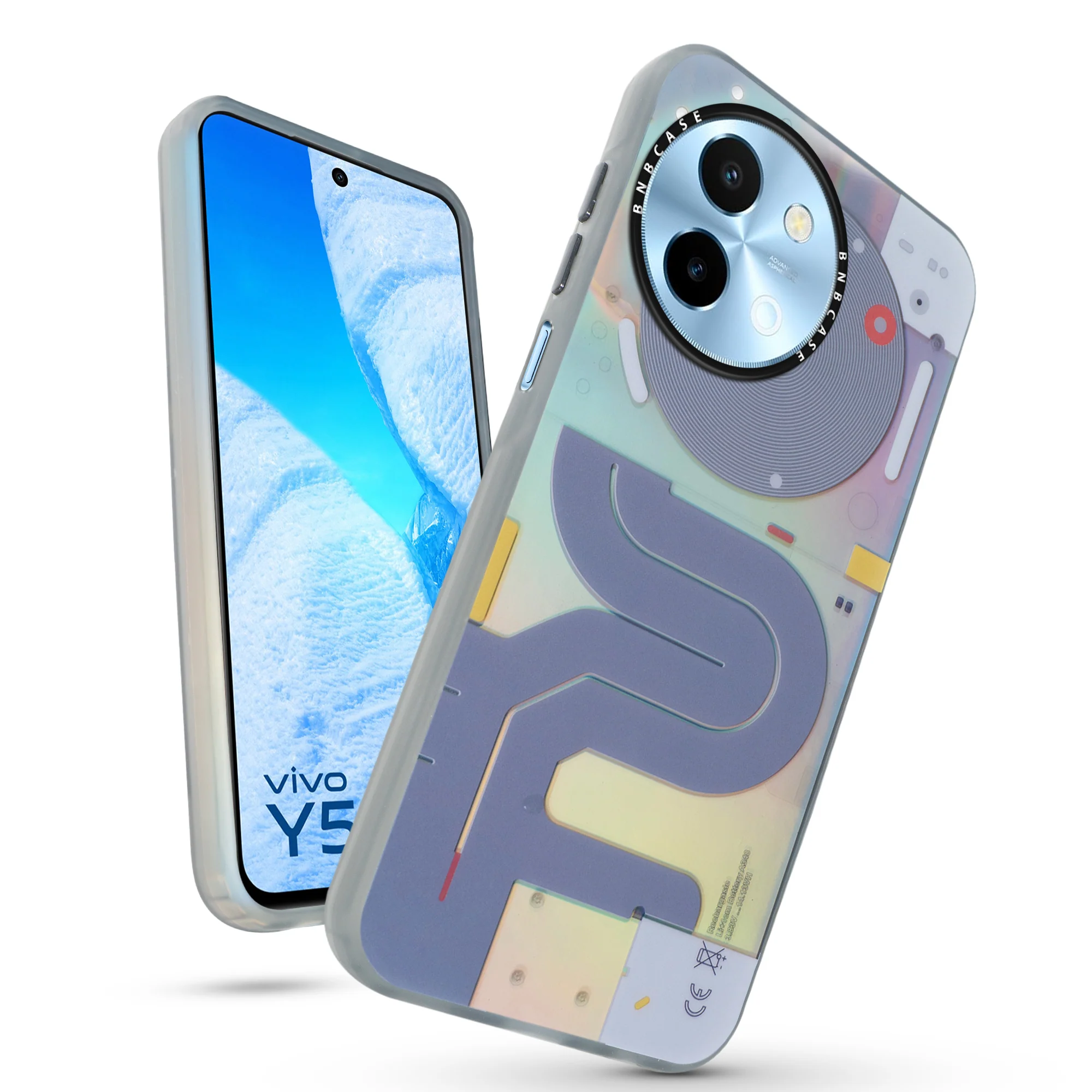 Colorful Reflective Circuit Prints Hard Back Protector Case For Vivo Y58 5G - Image 49