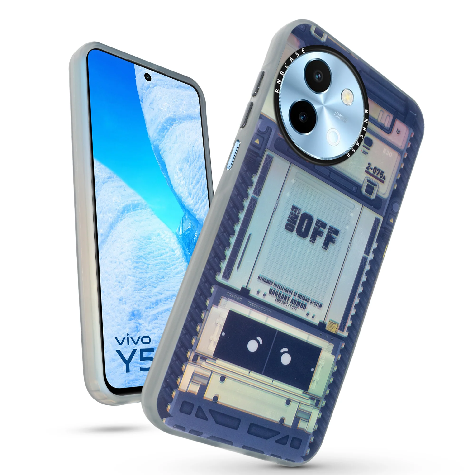 Colorful Reflective Circuit Prints Hard Back Protector Case For Vivo Y58 5G - Image 57