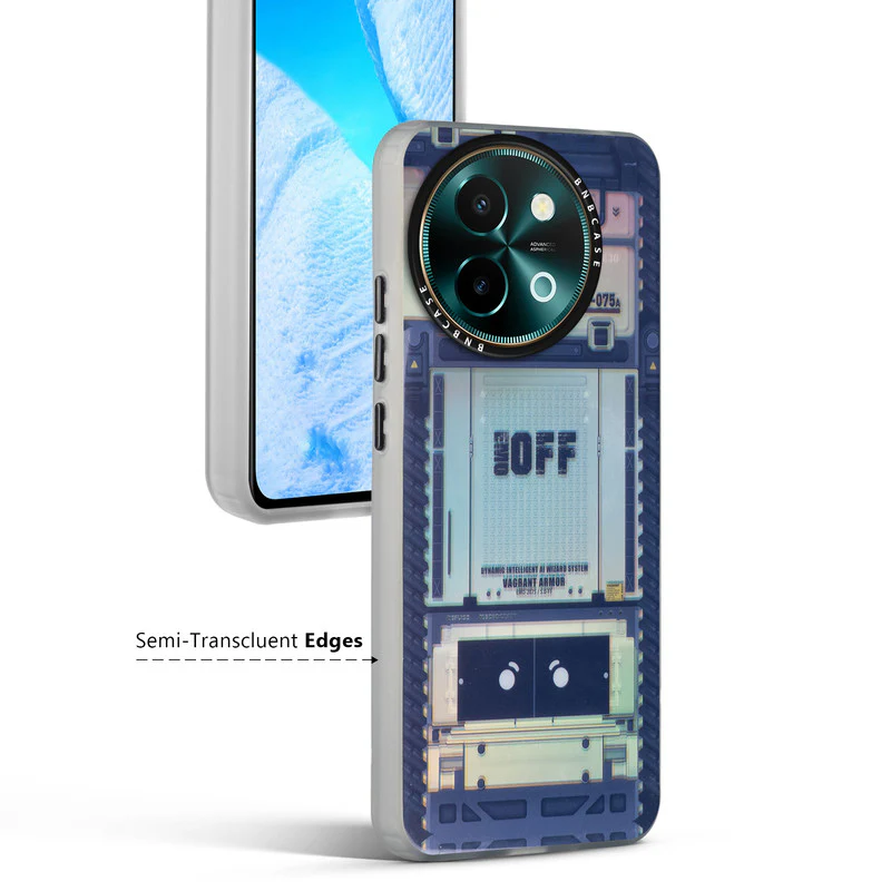 Colorful Reflective Circuit Prints Hard Back Protector Case For Vivo Y58 5G - Image 62