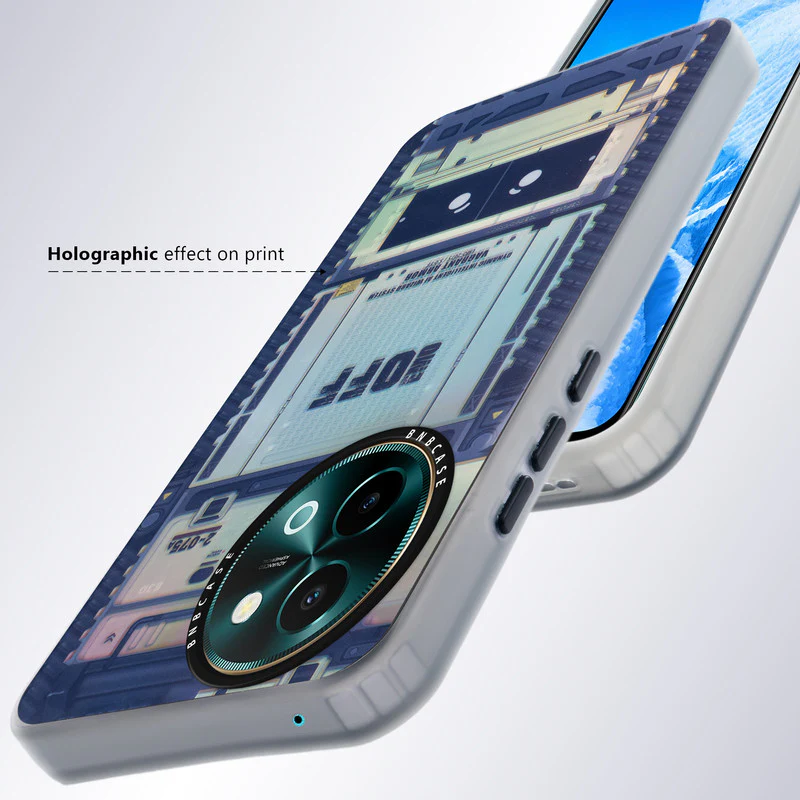 Colorful Reflective Circuit Prints Hard Back Protector Case For Vivo Y58 5G - Image 63