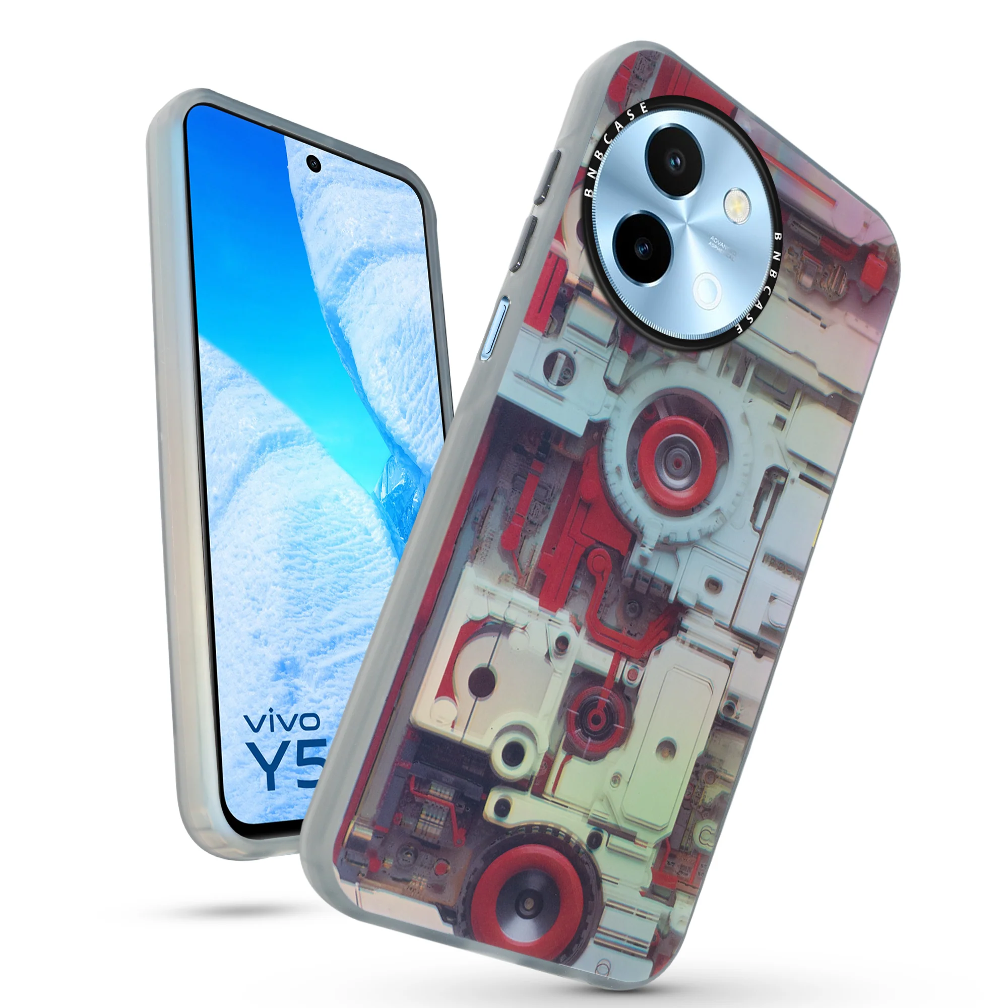 Colorful Reflective Circuit Prints Hard Back Protector Case For Vivo Y58 5G - Image 65