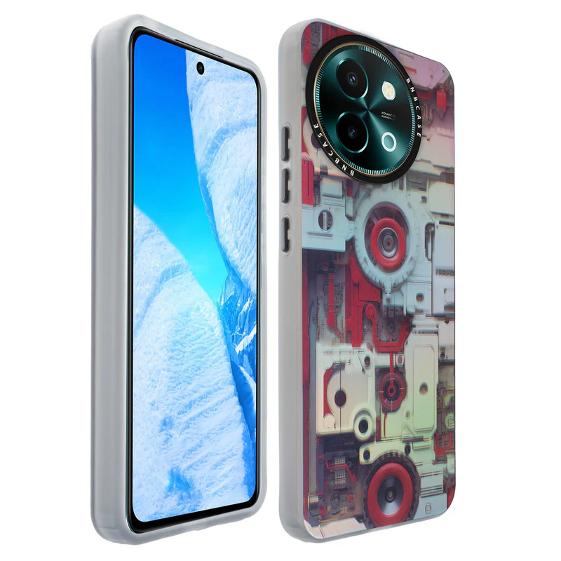 Colorful Reflective Circuit Prints Hard Back Protector Case For Vivo Y58 5G - Image 67