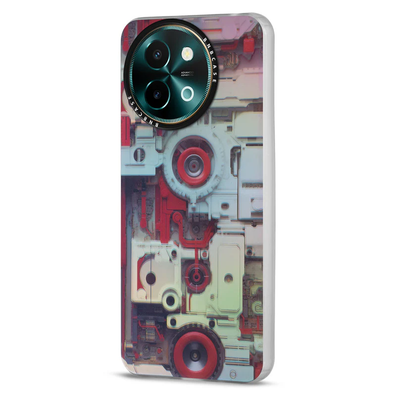 Colorful Reflective Circuit Prints Hard Back Protector Case For Vivo Y58 5G - Image 72