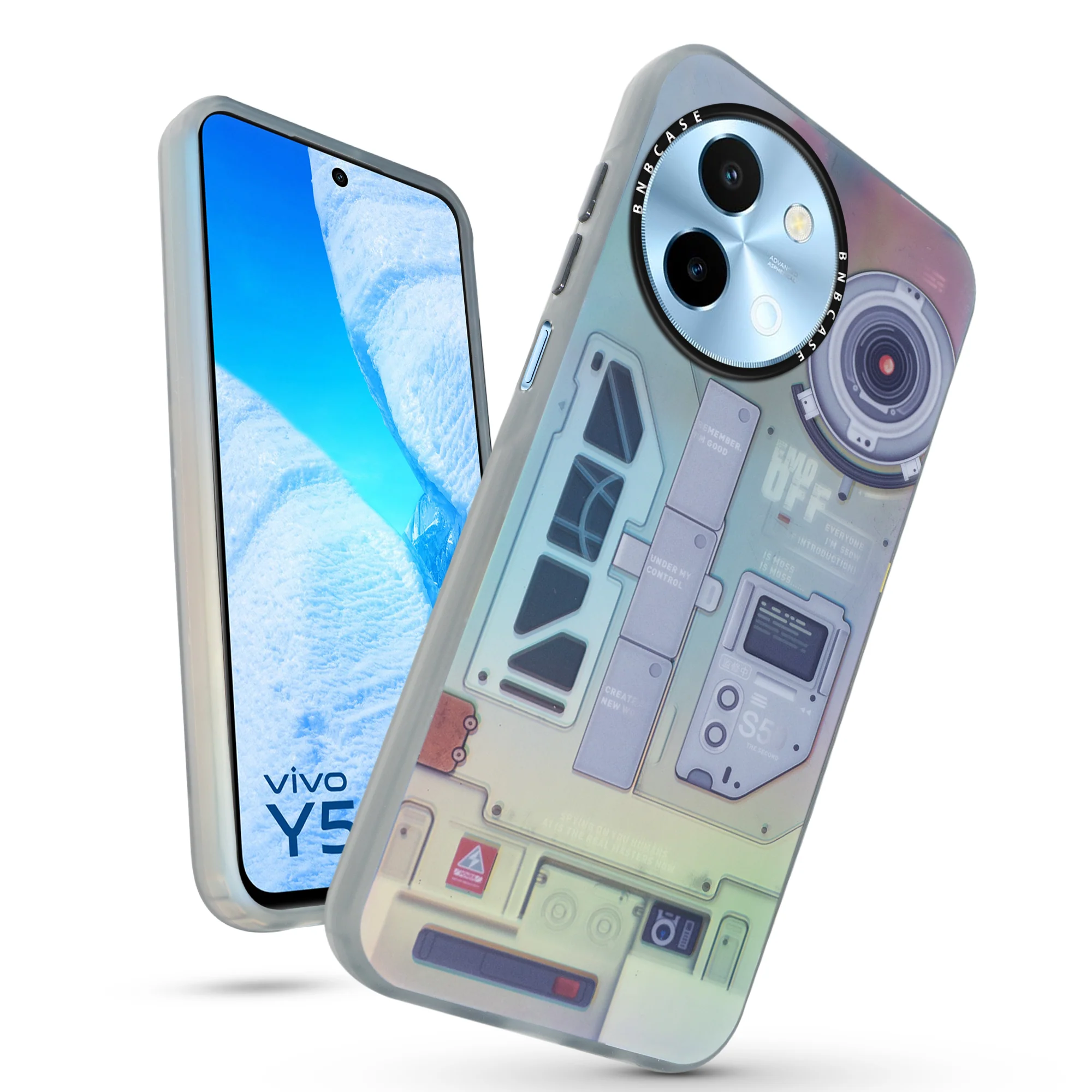 Colorful Reflective Circuit Prints Hard Back Protector Case For Vivo Y58 5G - Image 73