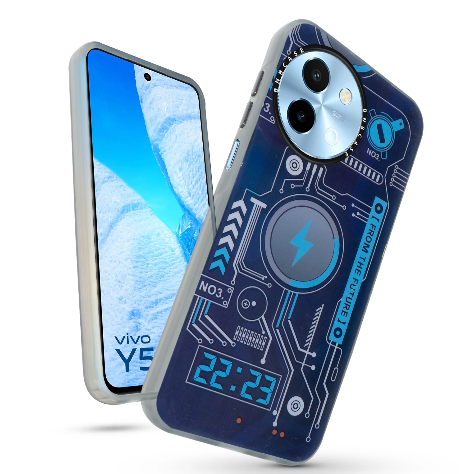 Colorful Reflective Circuit Prints Hard Back Protector Case For Vivo Y58 5G - Image 9