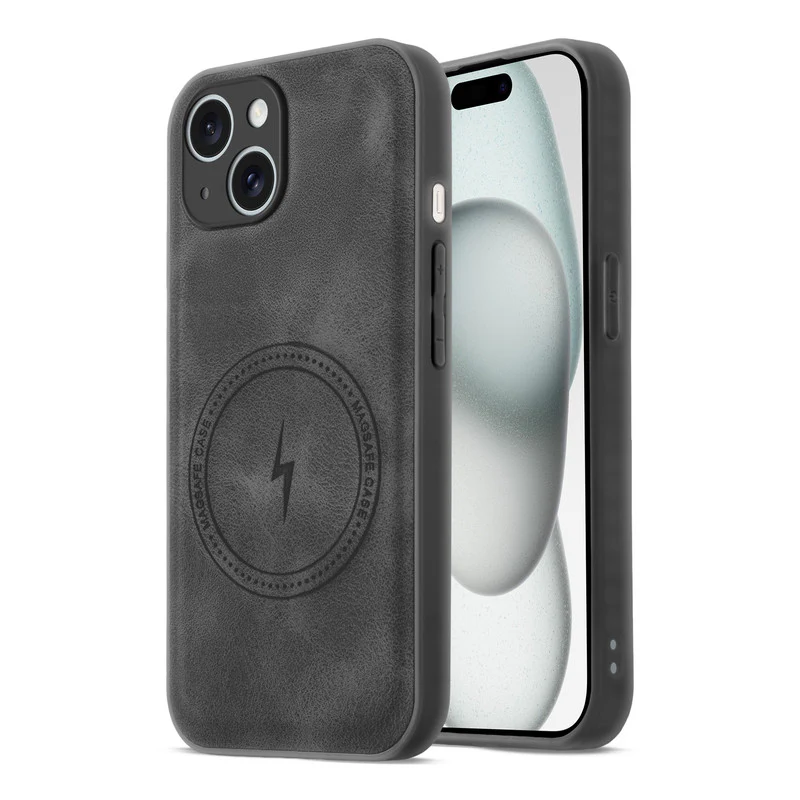 Refined PU Leather Case for Apple iPhone 15