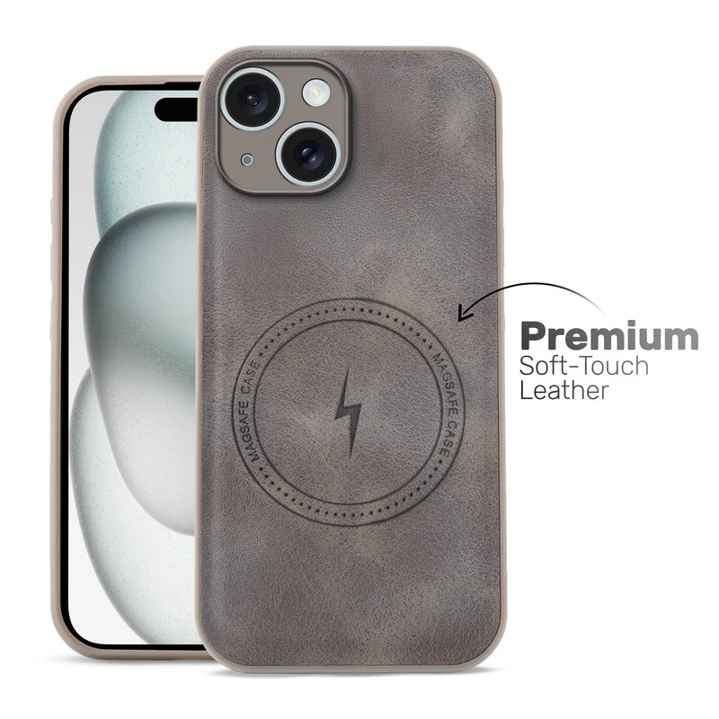 Refined PU Leather Case for Apple iPhone 15 - Image 21