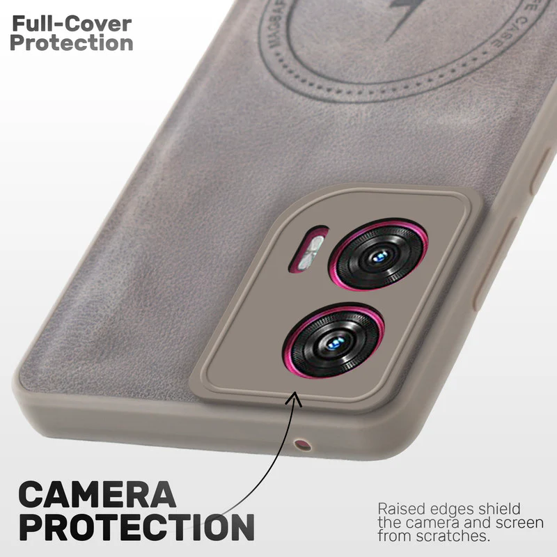 Refined PU Leather Case for Motorola Moto Edge 50 Fusion 5G - Image 16