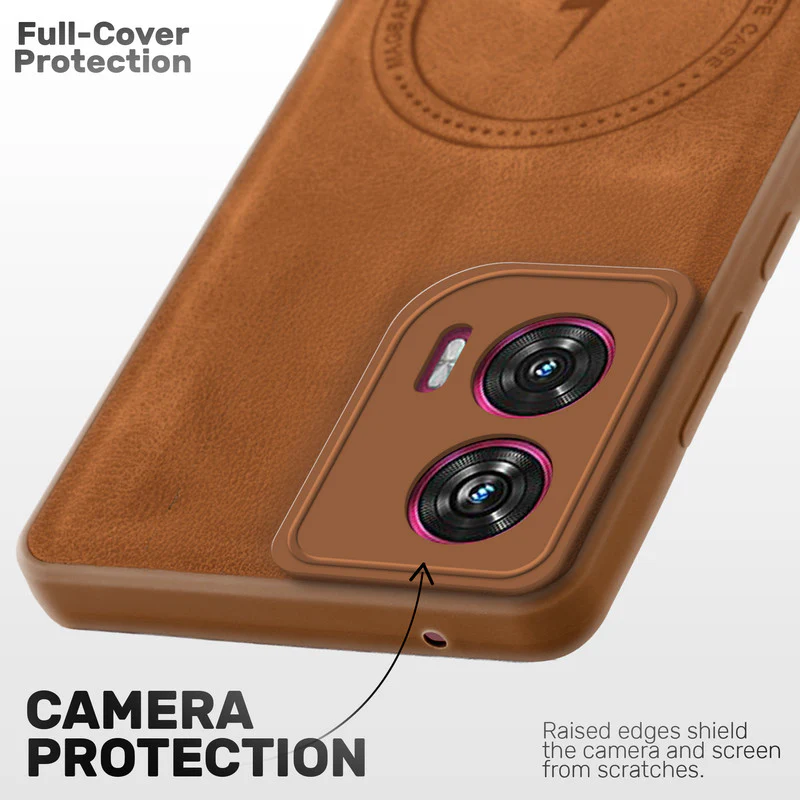 Refined PU Leather Case for Motorola Moto Edge 50 Fusion 5G - Image 22