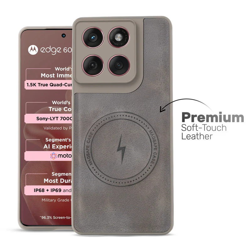 Refined PU Leather Case for Motorola Moto Edge 60 Fusion 5G - Image 15