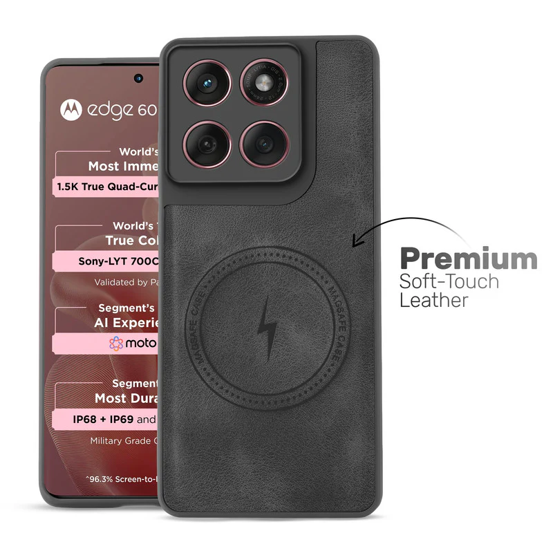 Refined PU Leather Case for Motorola Moto Edge 60 Fusion 5G - Image 3