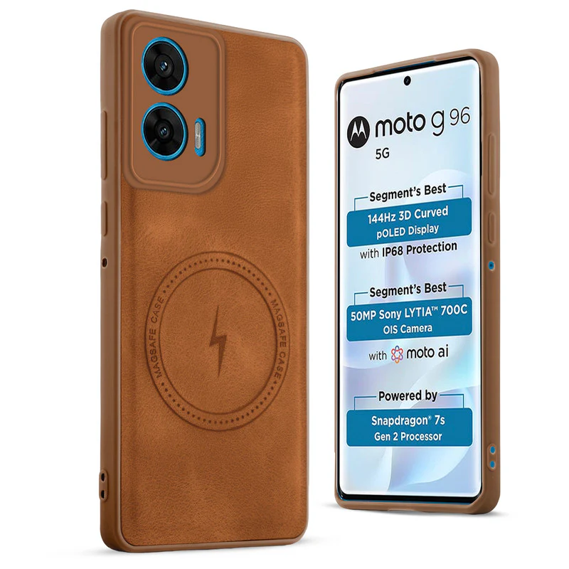 Refined PU Leather Case for Motorola Moto G96 5G - Image 24
