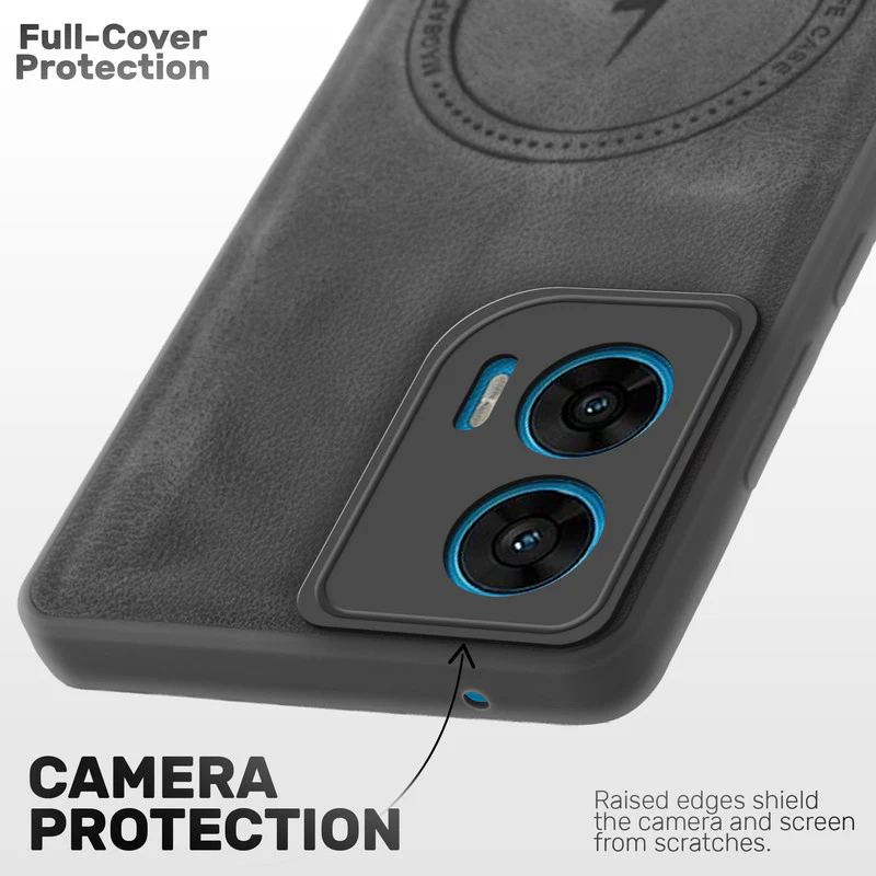 Refined PU Leather Case for Motorola Moto G96 5G - Image 4