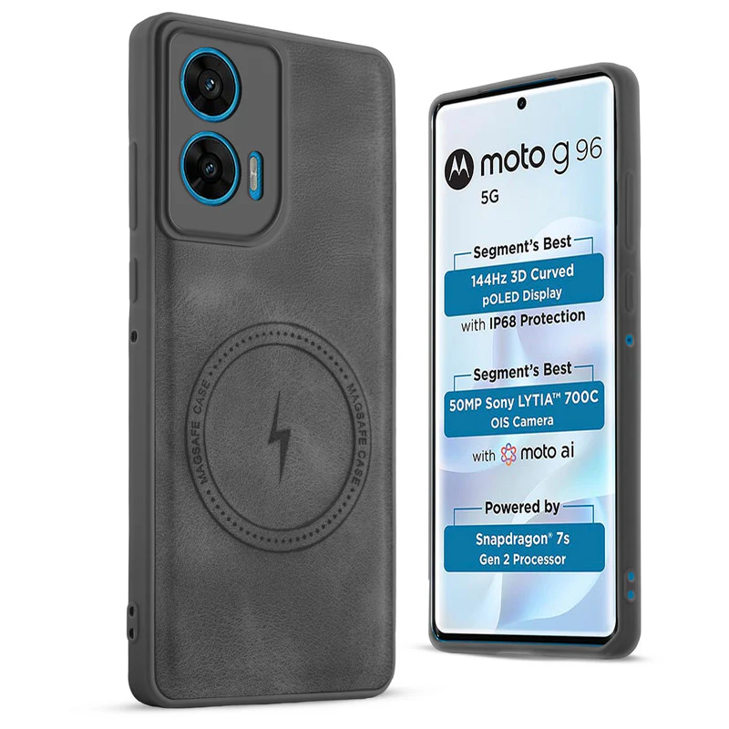 Refined PU Leather Case for Motorola Moto G96 5G - Image 6
