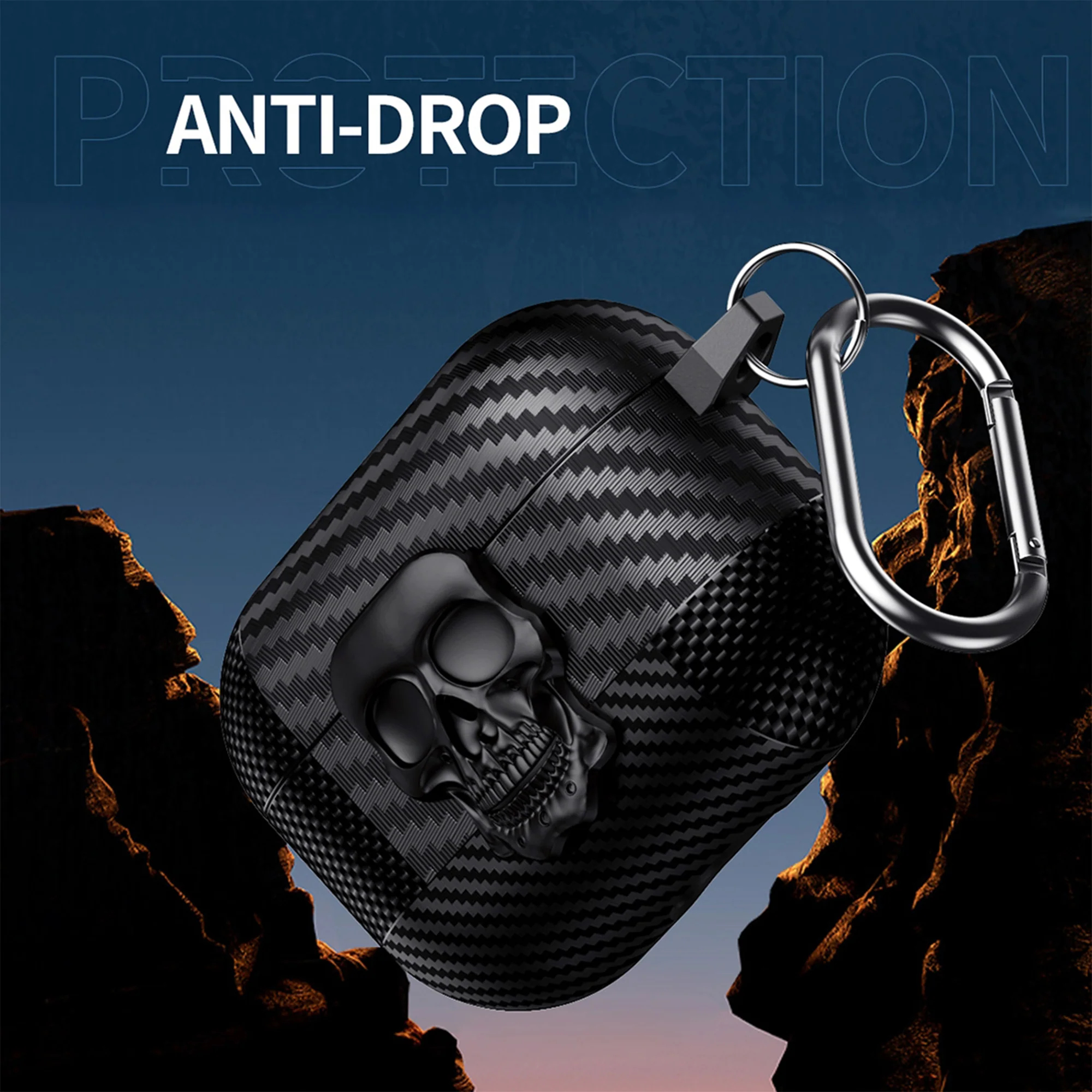 Rotating Skull Lock Edition AirPods Case Compatible With Airpods Pro2 - Image 3