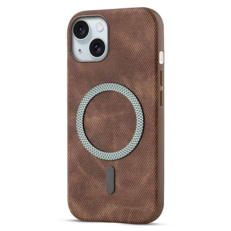 Rugged Vintage Look Back Case For Apple iPhone 13 With Magnetic Charging Compatible with Wireless Charging Support - Image 5