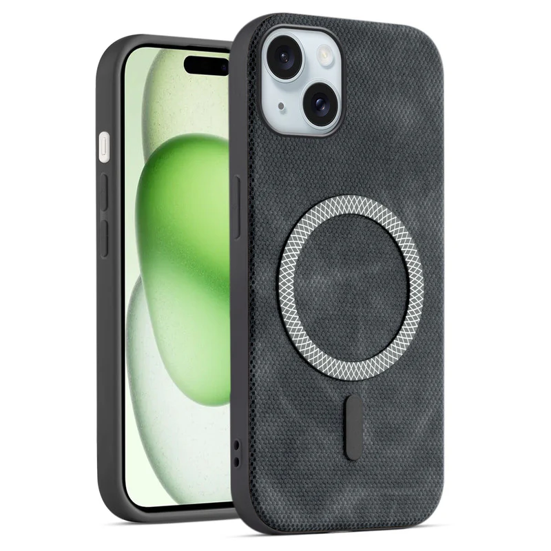 Rugged Vintage Look Back Case For Apple iPhone 15 Plus With Magnetic Charging Compatible with Wireless Charging Support - Image 13