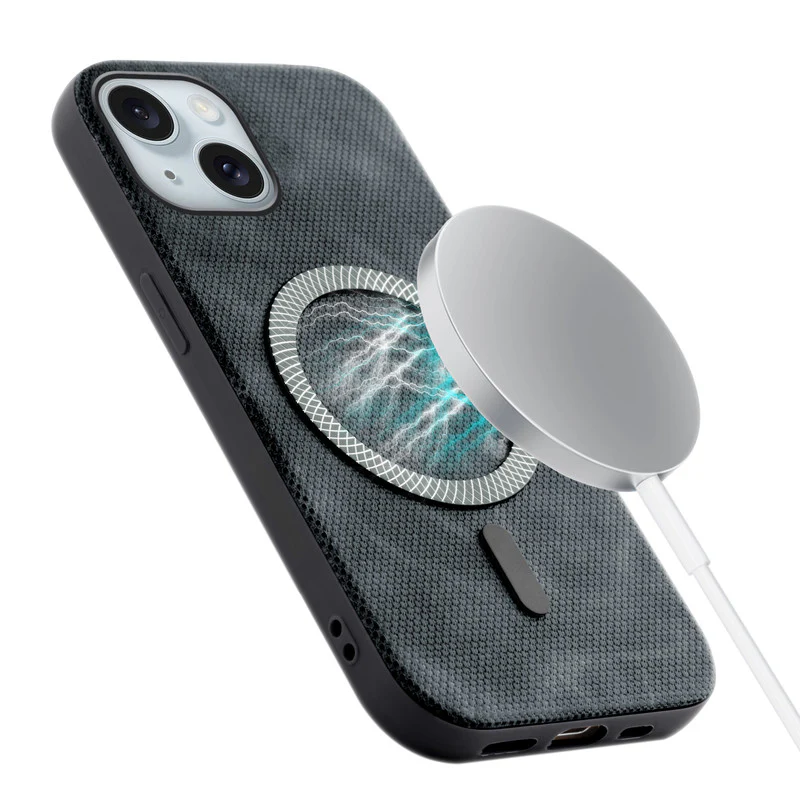 Rugged Vintage Look Back Case For Apple iPhone 15 Plus With Magnetic Charging Compatible with Wireless Charging Support - Image 16