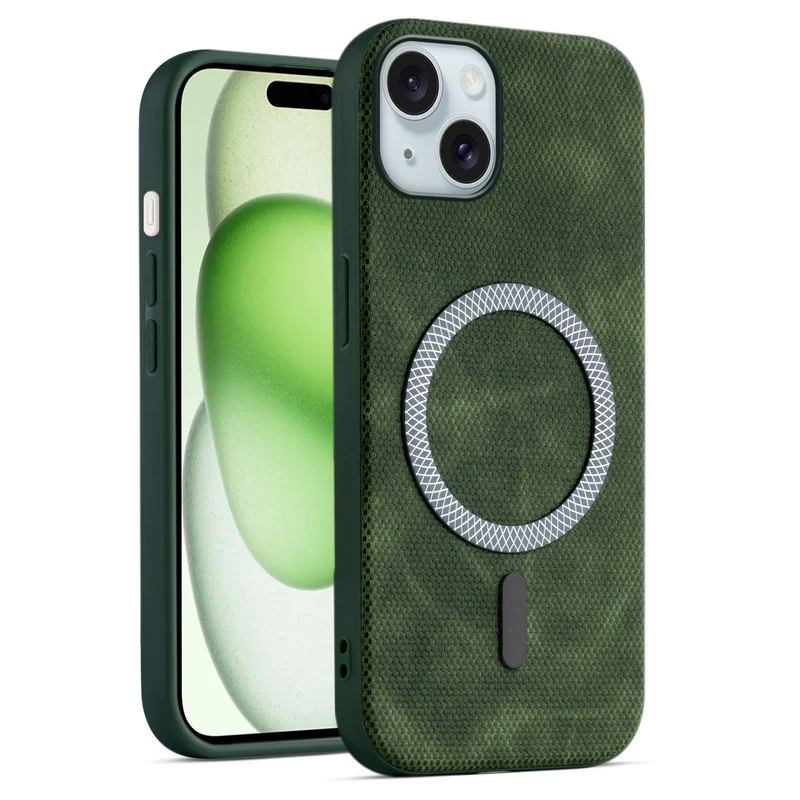 Rugged Vintage Look Back Case For Apple iPhone 15 Plus With Magnetic Charging Compatible with Wireless Charging Support - Image 19