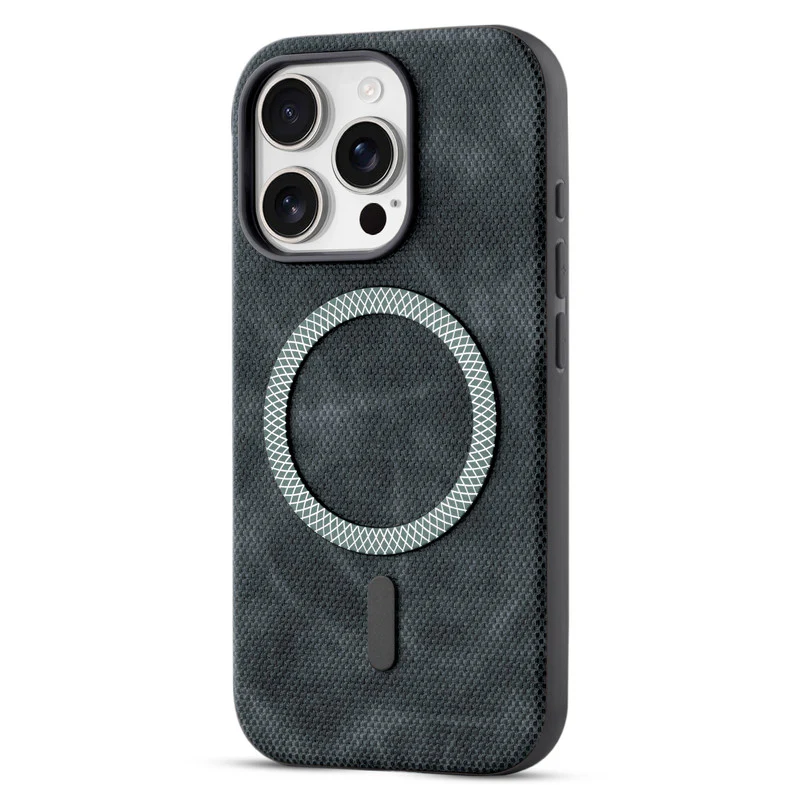 Rugged Vintage Look Back Case For Apple iPhone 15 Pro Max With Magnetic Charging Compatible with Wireless Charging Support - Image 11