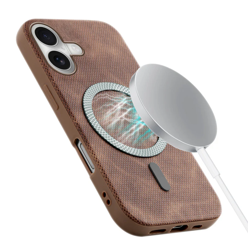 Rugged Vintage Look Back Case For Apple iPhone 16 Plus With Magnetic Charging Compatible with Wireless Charging Support - Image 10