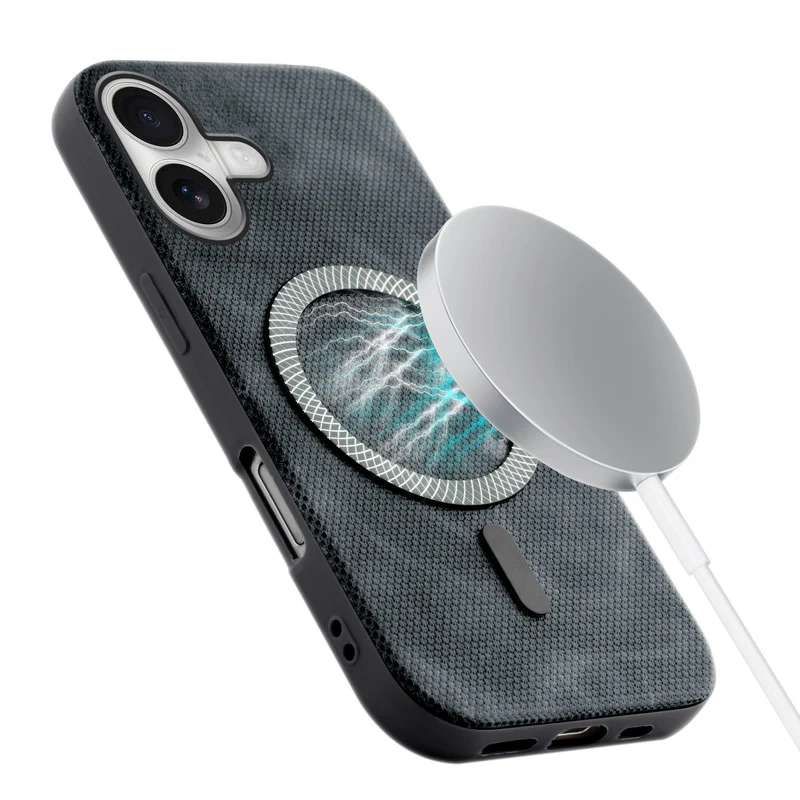 Rugged Vintage Look Back Case For Apple iPhone 16 With Magnetic Charging Compatible with Wireless Charging Support - Image 16