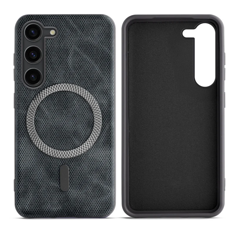 Rugged Vintage Look Back Case For Samsung S23 5G With Magnetic Charging Compatible with Wireless Charging Support - Image 15
