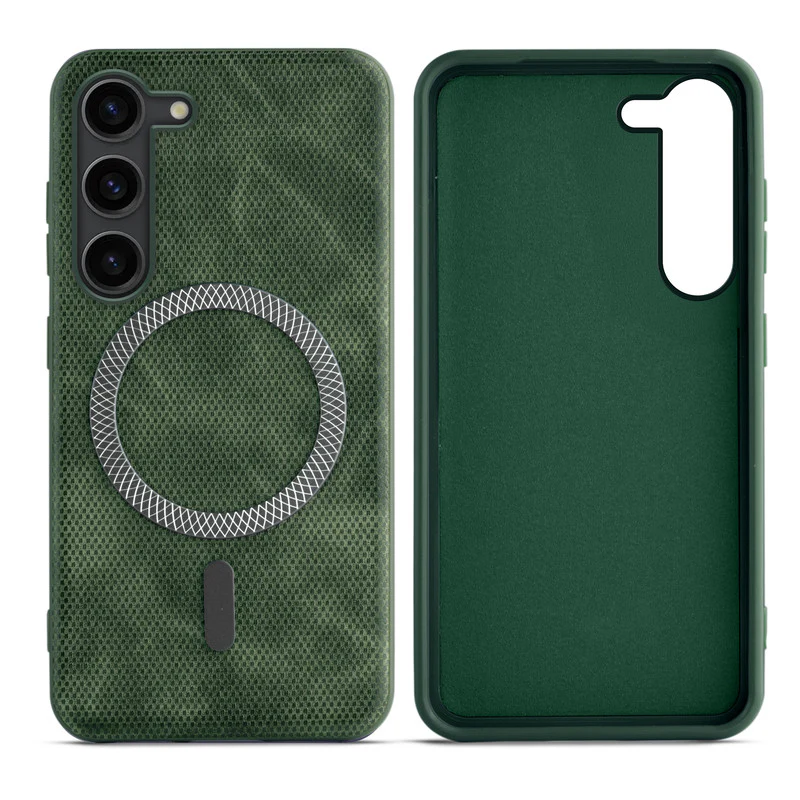 Rugged Vintage Look Back Case For Samsung S23 5G With Magnetic Charging Compatible with Wireless Charging Support - Image 21