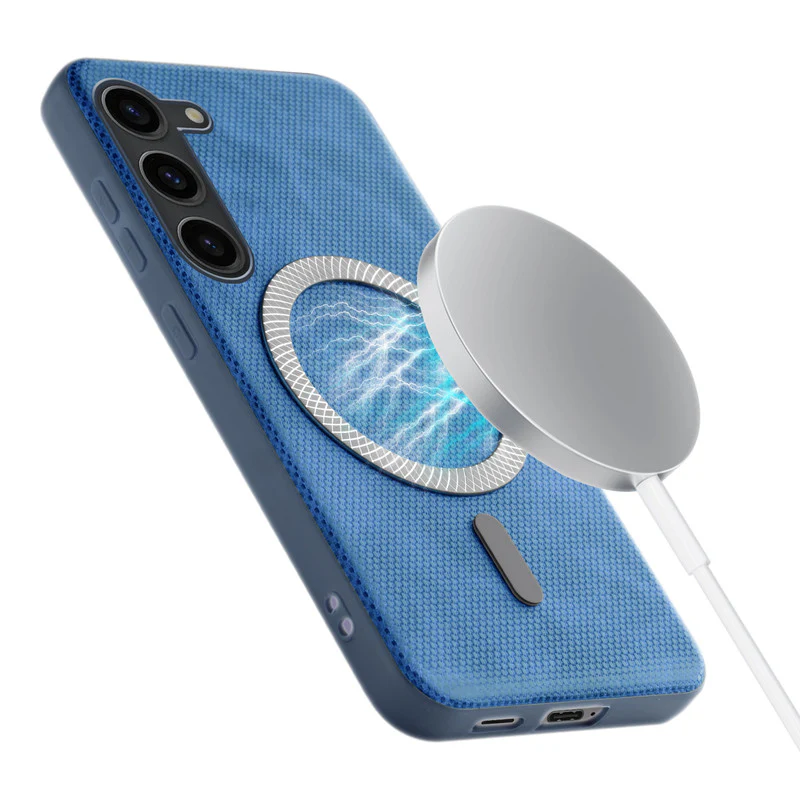 Rugged Vintage Look Back Case For Samsung S23 5G With Magnetic Charging Compatible with Wireless Charging Support - Image 4