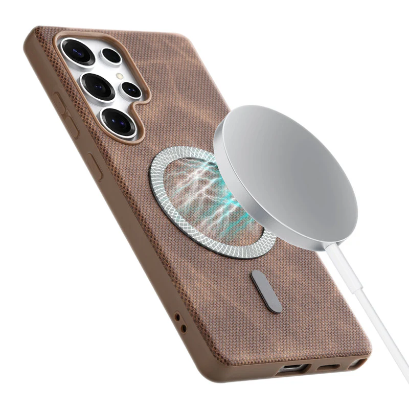 Rugged Vintage Look Back Case For Samsung S23 Ultra 5G With Magnetic Charging Compatible with Wireless Charging Support - Image 10