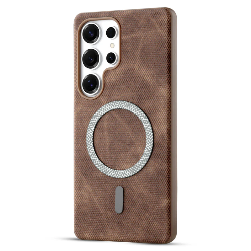 Rugged Vintage Look Back Case For Samsung S23 Ultra 5G With Magnetic Charging Compatible with Wireless Charging Support - Image 11