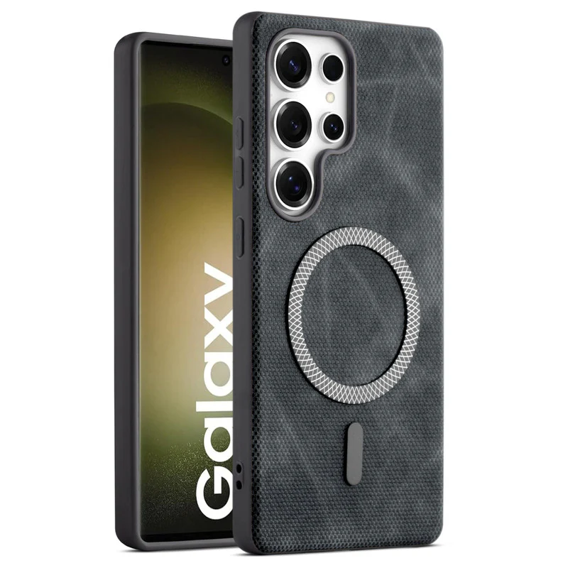 Rugged Vintage Look Back Case For Samsung S23 Ultra 5G With Magnetic Charging Compatible with Wireless Charging Support - Image 13