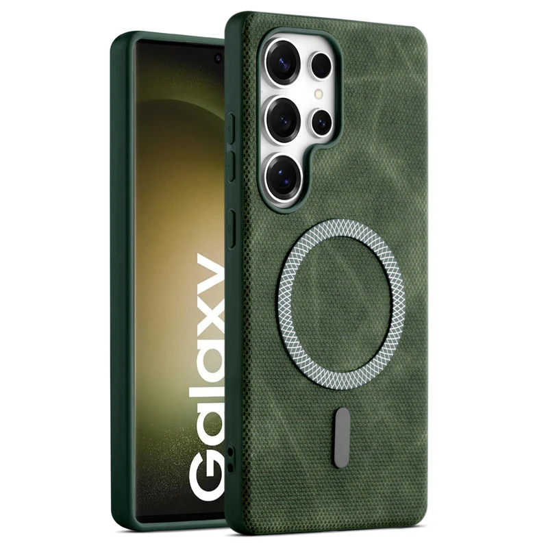 Rugged Vintage Look Back Case For Samsung S23 Ultra 5G With Magnetic Charging Compatible with Wireless Charging Support - Image 19
