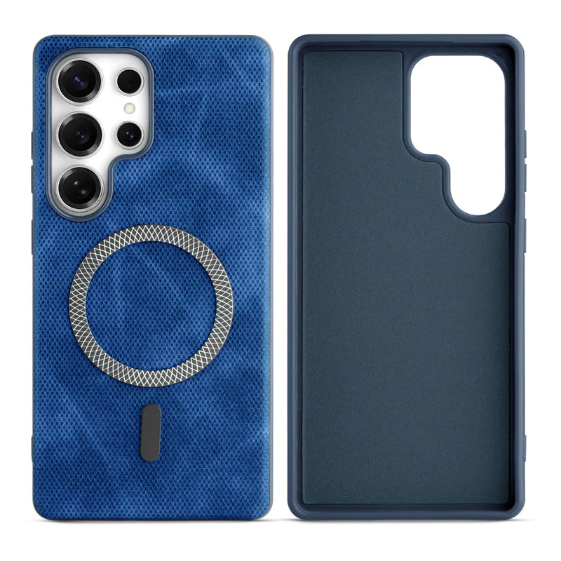Rugged Vintage Look Back Case For Samsung S23 Ultra 5G With Magnetic Charging Compatible with Wireless Charging Support - Image 3
