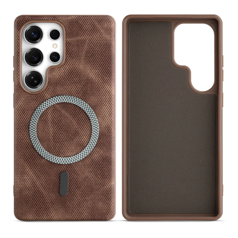Rugged Vintage Look Back Case For Samsung S23 Ultra 5G With Magnetic Charging Compatible with Wireless Charging Support - Image 9