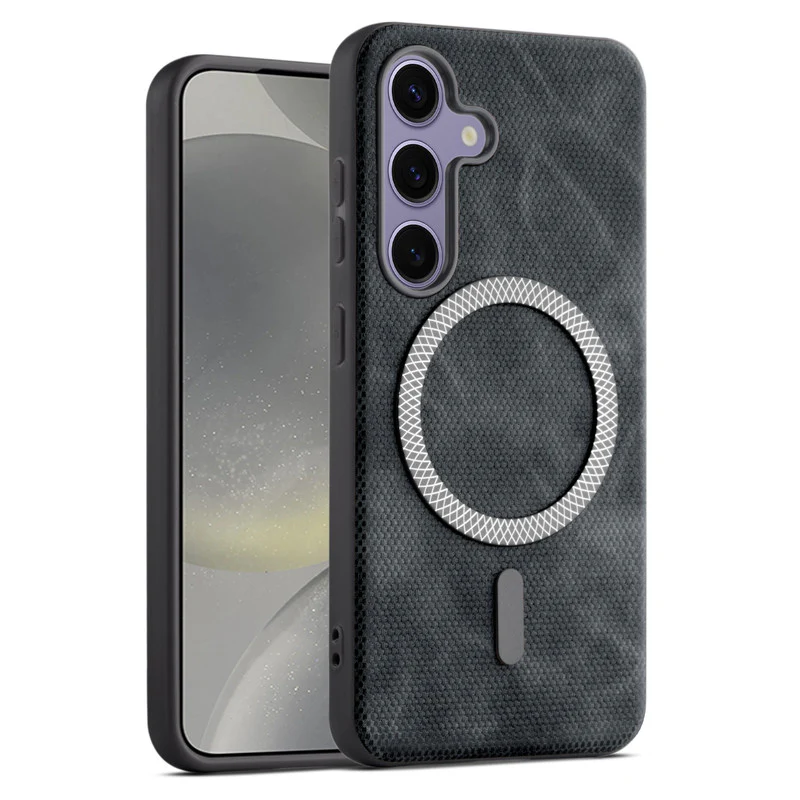 Rugged Vintage Look Back Case For Samsung S24 5G With Magnetic Charging Compatible with Wireless Charging Support - Image 13