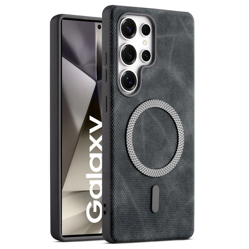 Rugged Vintage Look Back Case For Samsung S24 Ultra 5G With Magnetic Charging Compatible with Wireless Charging Support - Image 13
