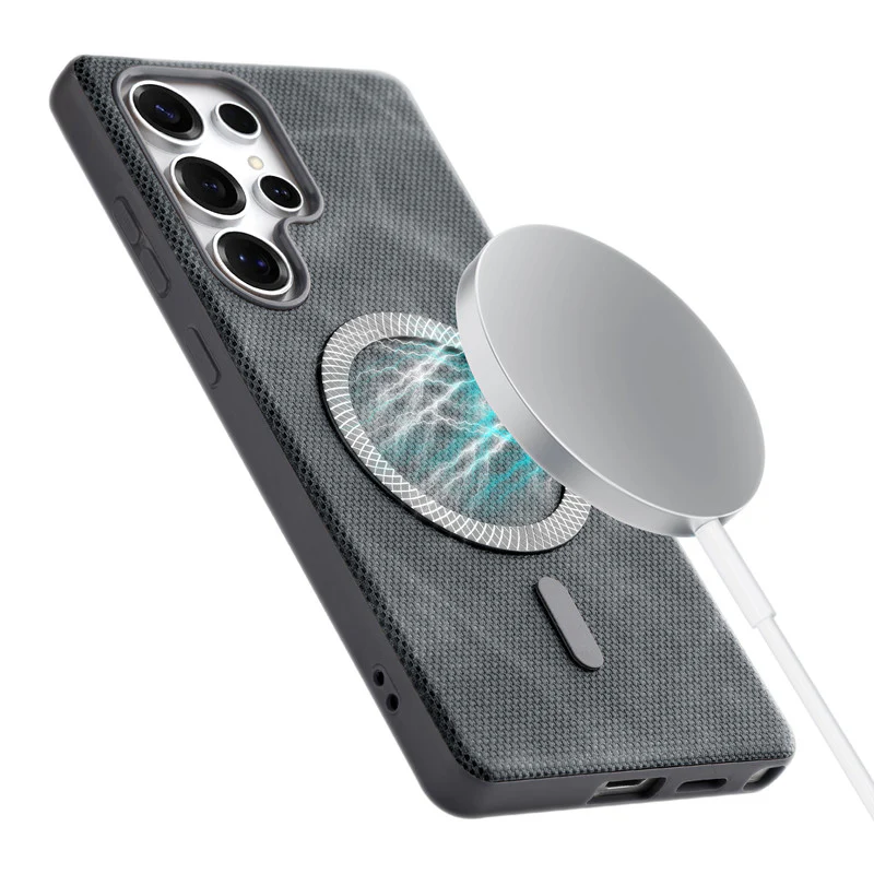 Rugged Vintage Look Back Case For Samsung S24 Ultra 5G With Magnetic Charging Compatible with Wireless Charging Support - Image 16