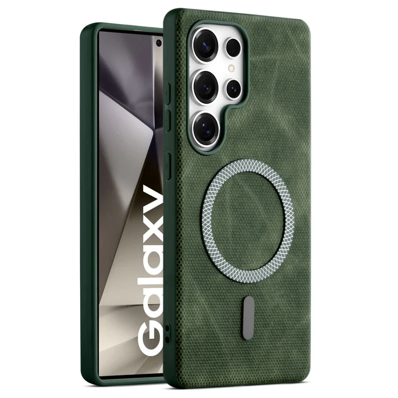 Rugged Vintage Look Back Case For Samsung S24 Ultra 5G With Magnetic Charging Compatible with Wireless Charging Support - Image 19