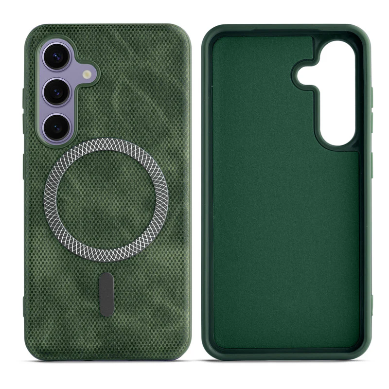 Rugged Vintage Look Back Case For Samsung S25 5G With Magnetic Charging Compatible with Wireless Charging Support - Image 21