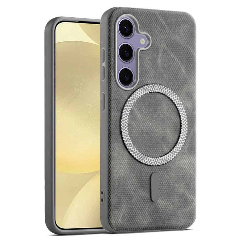 Rugged Vintage Look Back Case For Samsung S25 5G With Magnetic Charging Compatible with Wireless Charging Support - Image 25