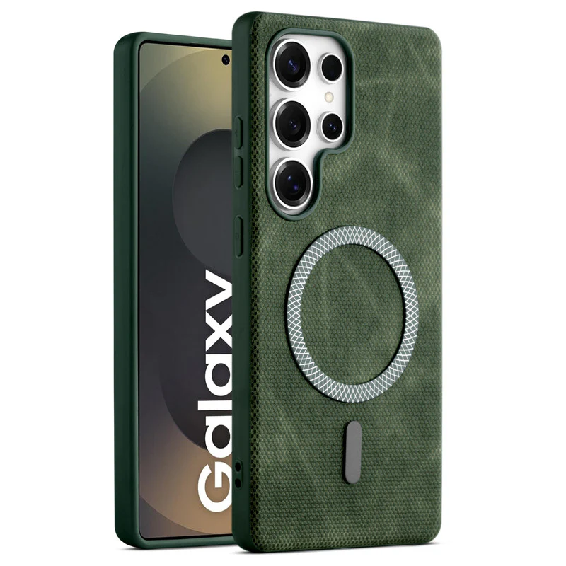 Rugged Vintage Look Back Case For Samsung S25 Ultra 5G With Magnetic Charging Compatible with Wireless Charging Support - Image 19