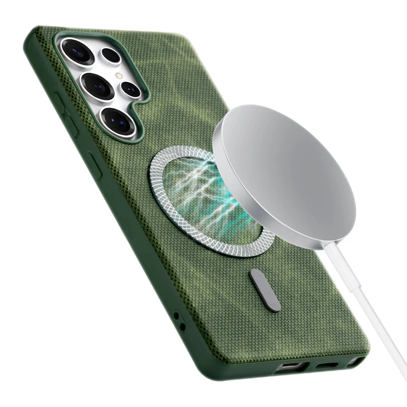 Rugged Vintage Look Back Case For Samsung S25 Ultra 5G With Magnetic Charging Compatible with Wireless Charging Support - Image 22