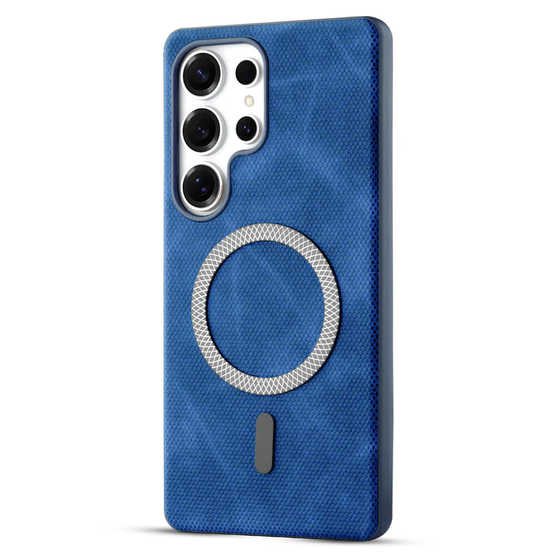 Rugged Vintage Look Back Case For Samsung S25 Ultra 5G With Magnetic Charging Compatible with Wireless Charging Support - Image 5