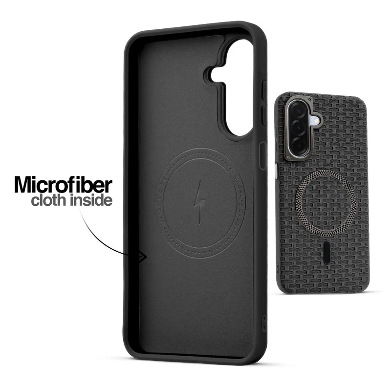 Rugged Silicone Grip Mobile Back Cover Case For Samsung A26 5G With Wireless Charging Support Support - Image 3