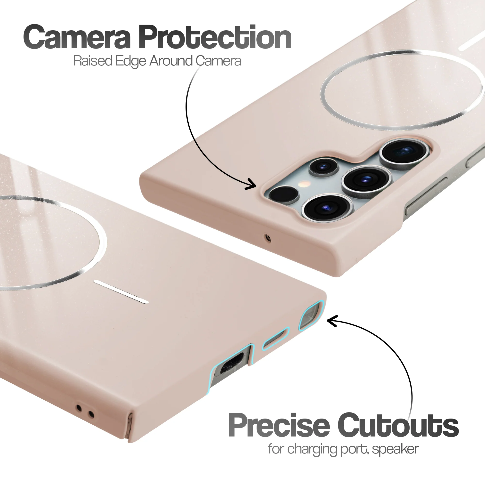 Smooth & Shiny Glossy Hard Back Cover Case For Samsung S23 Ultra 5G With Wireless Charging Support Support - Image 9