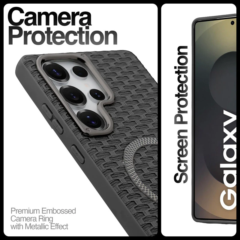 Rugged Silicone Grip Mobile Back Cover Case For Samsung S25 Ultra 5G With Wireless Charging Support Support - Image 6