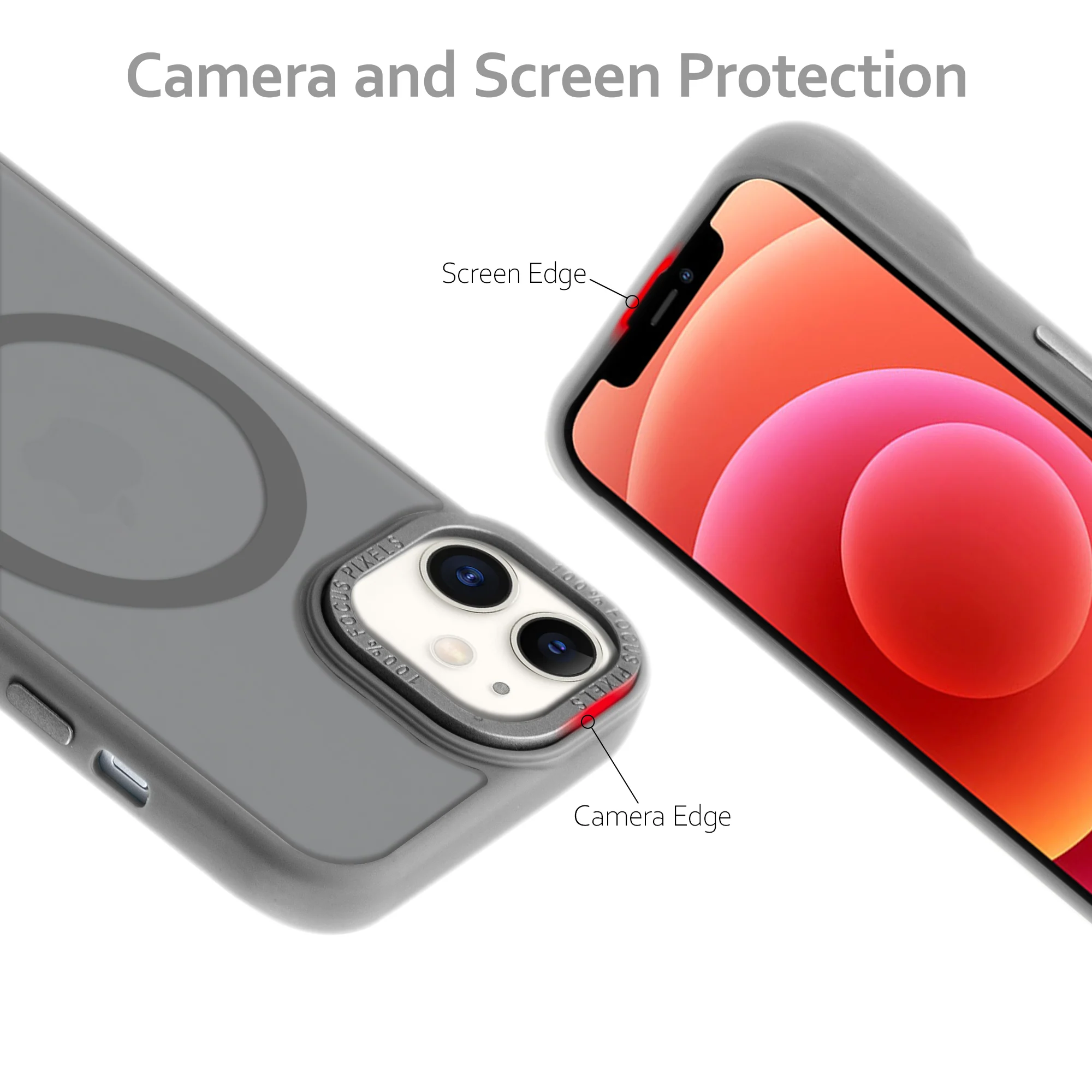 Semi-Transparent Hard Back & Wireless Charging Support Compatible With Kickstand Back Case For Apple iPhone 12 - Image 17