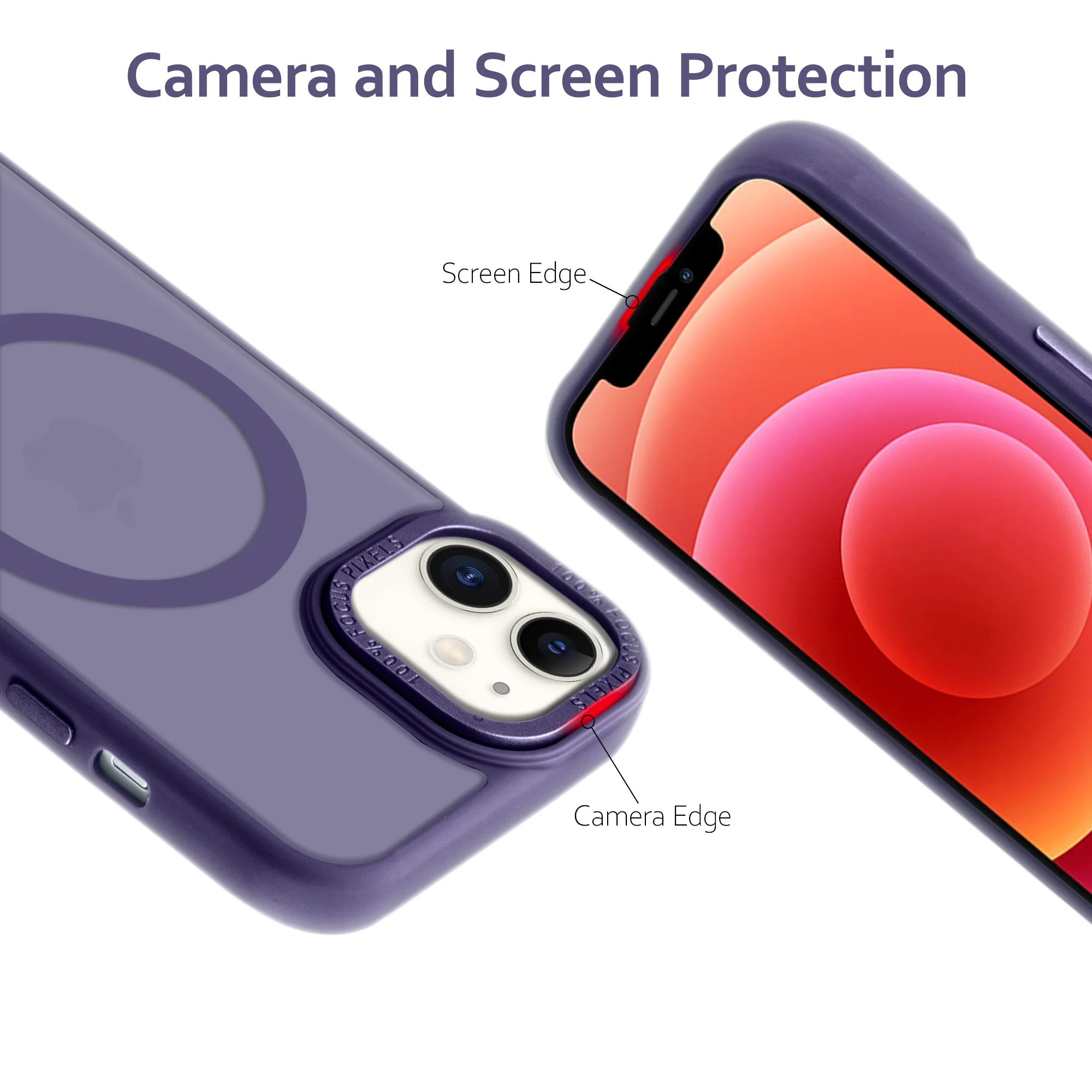 Semi-Transparent Hard Back & Wireless Charging Support Compatible With Kickstand Back Case For Apple iPhone 12 - Image 35
